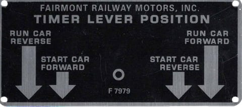 Fairmont Timer Data Plate